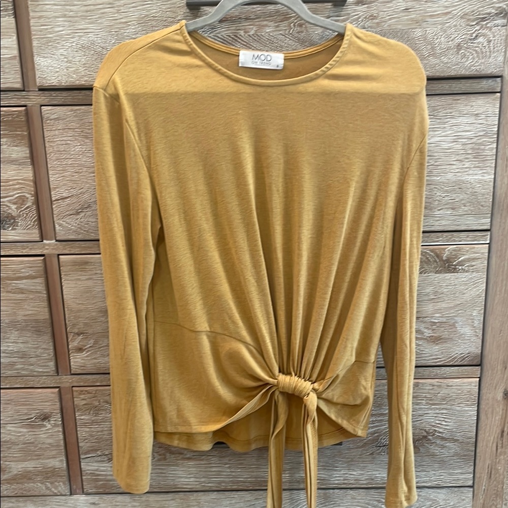 Women's Mustard Long Sleeve Top